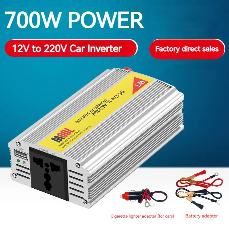 700W Car Power Inverter DC 12V to AC 220V Converter 2.1A Auto Charger Adapter Modified Sine Wave Converter
700W Car Power Inverter DC 12V to AC 220V Converter 2.1A Auto Charger Adapter Modified Sine Wave Converter