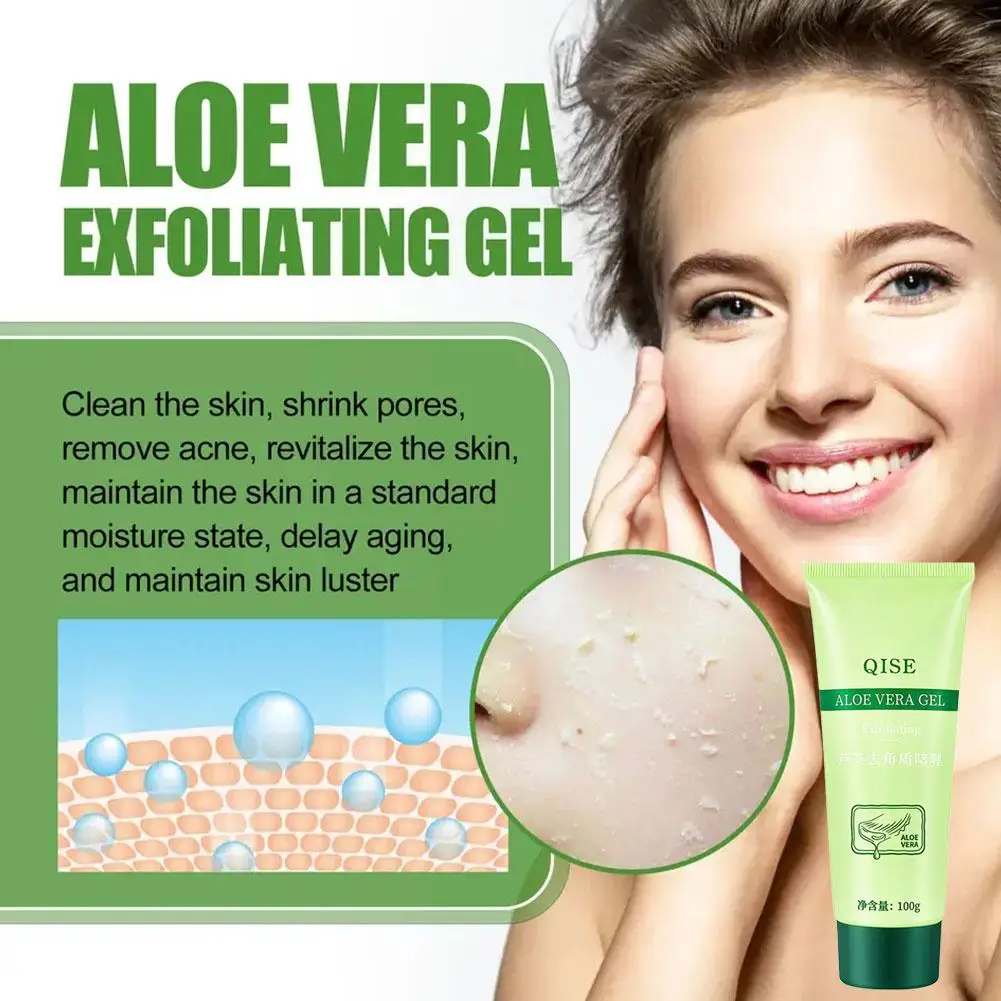 

100g Aloe Vera Exfoliating Gel Face Scrub Peeling Gel Beauty Control Oil Moisturizing Oil Product Whitening Body Refreshing W4C3