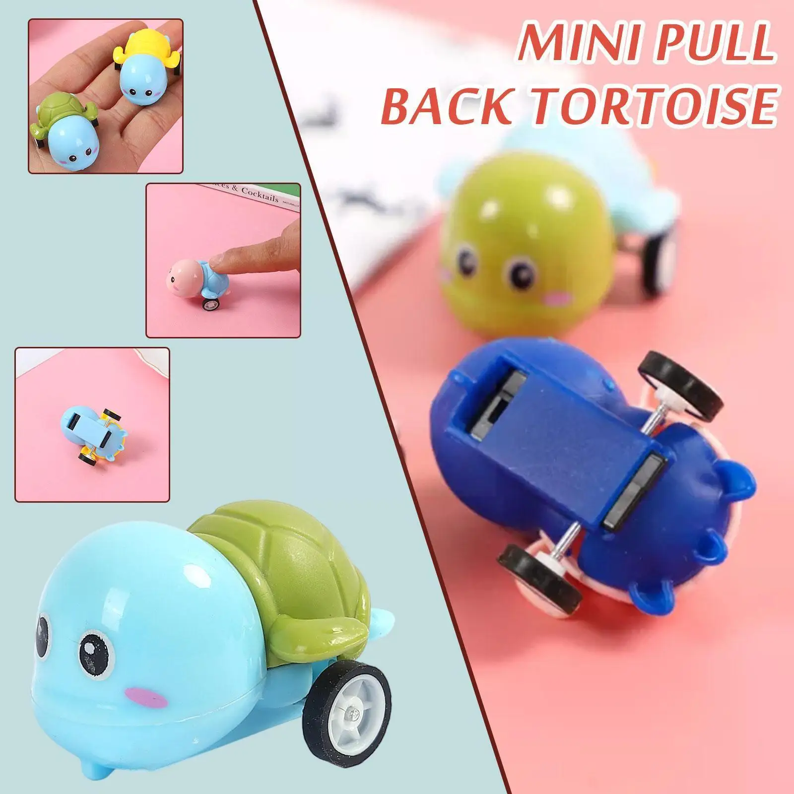 Tortoise Push and Go Back and Forth Car Toys for Toddlers Animals Pull Back Car Friction Powered Vehicle Finger Toy
Tortoise Push and Go Back and Forth Car Toys for Toddlers Animals Pull Back Car Friction Powered Vehicle Finger Toy