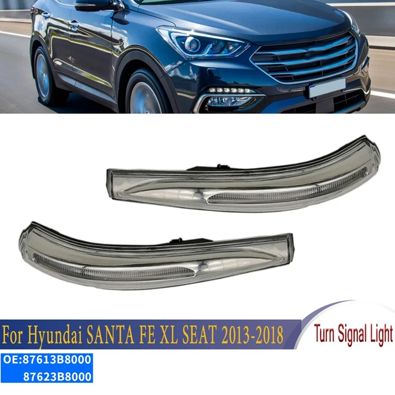 1Pair Rearview Mirror Turn Signal For Hyundai Santa Fe 2013-2018 Side Mirror LED Reflector Light 87613-B8000 87623-B8000
1Pair Rearview Mirror Turn Signal For Hyundai Santa Fe 2013-2018 Side Mirror LED Reflector Light 87613-B8000 87623-B8000