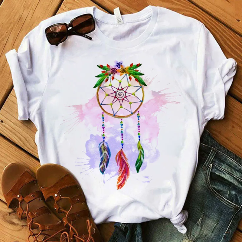 Women T Shirt Flower Short Sleeve T-shirt Dreamcatcher Tshirts Harajuku O-neck Top Women's Kawaii Street Summer Y2k Clothes Tops
Women T Shirt Flower Short Sleeve T-shirt Dreamcatcher Tshirts Harajuku O-neck Top Women's Kawaii Street Summer Y2k Clothes Tops