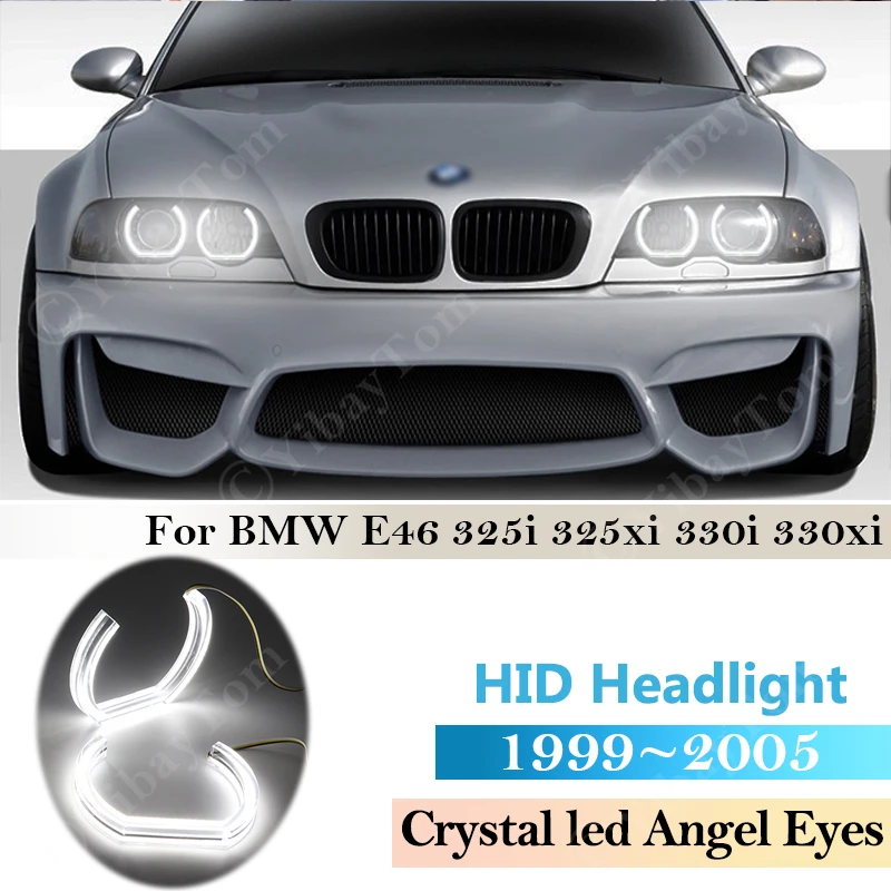 DTM Crystal LED Angel Eyes Xenon Headlight For BMW E46 325ci 330ci Convertible Coupe 2004 2005 2006 LCI Halo Rings Light Kits 
DTM Crystal LED Angel Eyes Xenon Headlight For BMW E46 325ci 330ci Convertible Coupe 2004 2005 2006 LCI Halo Rings Light Kits