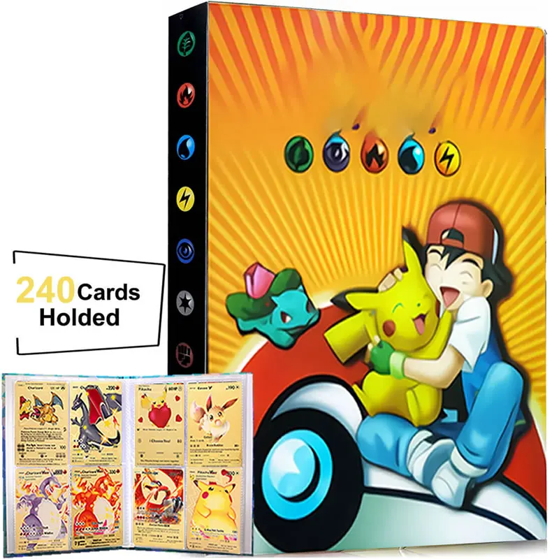 Liver Pokémon Playing Game Card Collection Binder 240Pcs Pokemon Album Cards Book Holder Folder Top Loaded List Toys kids Gift
Liver Pokémon Playing Game Card Collection Binder 240Pcs Pokemon Album Cards Book Holder Folder Top Loaded List Toys kids Gift