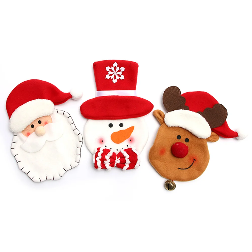3 Christmas Fork Bags Lint Cartoon Santa Claus Snowman Elk Tableware Bag Silverware Holder for Household
3 Christmas Fork Bags Lint Cartoon Santa Claus Snowman Elk Tableware Bag Silverware Holder for Household