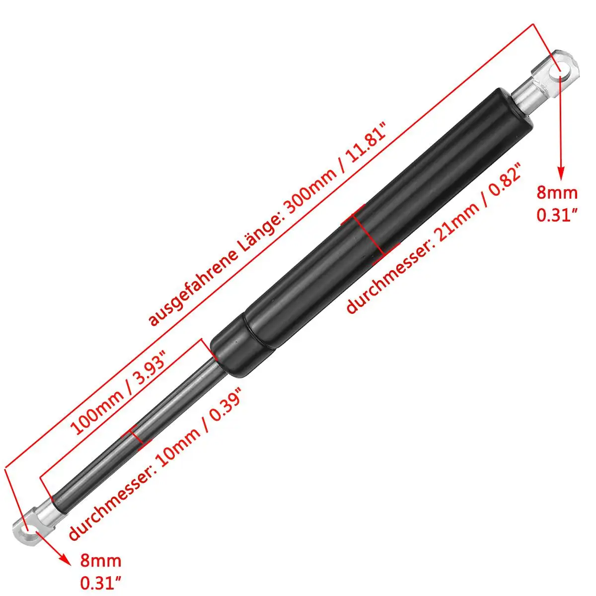 Universal 300mm 350N Car Gas Strut Bars Gas Spring Hood Support Rod Shock Lift for RV Bed Window Bus Caravans
Universal 300mm 350N Car Gas Strut Bars Gas Spring Hood Support Rod Shock Lift for RV Bed Window Bus Caravans