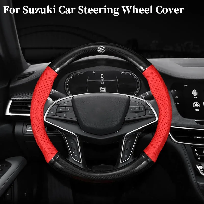 Carbon Fiber Leather Four seasons Car Steering Wheel Cover For Suzuki Swift Jimny Samurai S Cross Grand Vitara Alto Ignis Bandit
Carbon Fiber Leather Four seasons Car Steering Wheel Cover For Suzuki Swift Jimny Samurai S Cross Grand Vitara Alto Ignis Bandit
