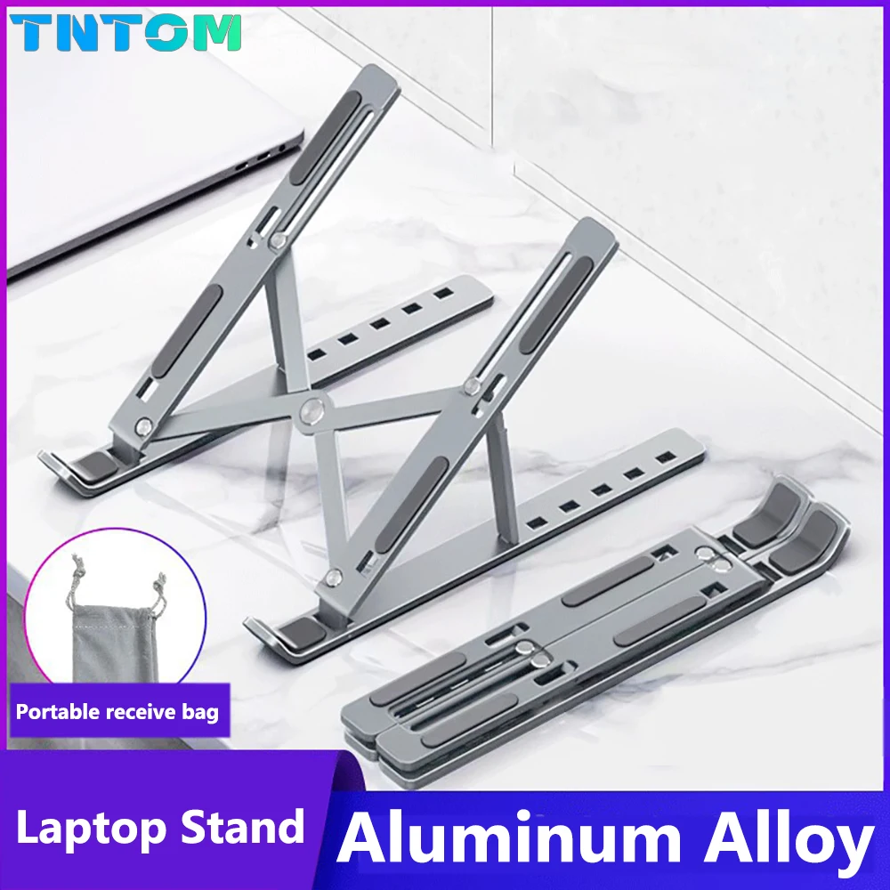 

NEW Portable Laptop Stand Aluminium Foldable Stand Compatible with 10 to 15.6 Inches Laptops For Macbook Huawei ASUS Lenovo DELL