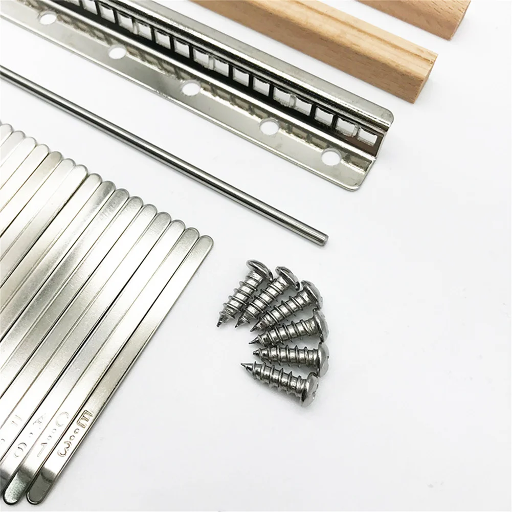 DIY Kalimba Tines 21 Key Set With Tuning Hammer 21 Tones Finger Piano Thumb Shrapnel Wood Strip Metal Strip Set Repair Tool
DIY Kalimba Tines 21 Key Set With Tuning Hammer 21 Tones Finger Piano Thumb Shrapnel Wood Strip Metal Strip Set Repair Tool