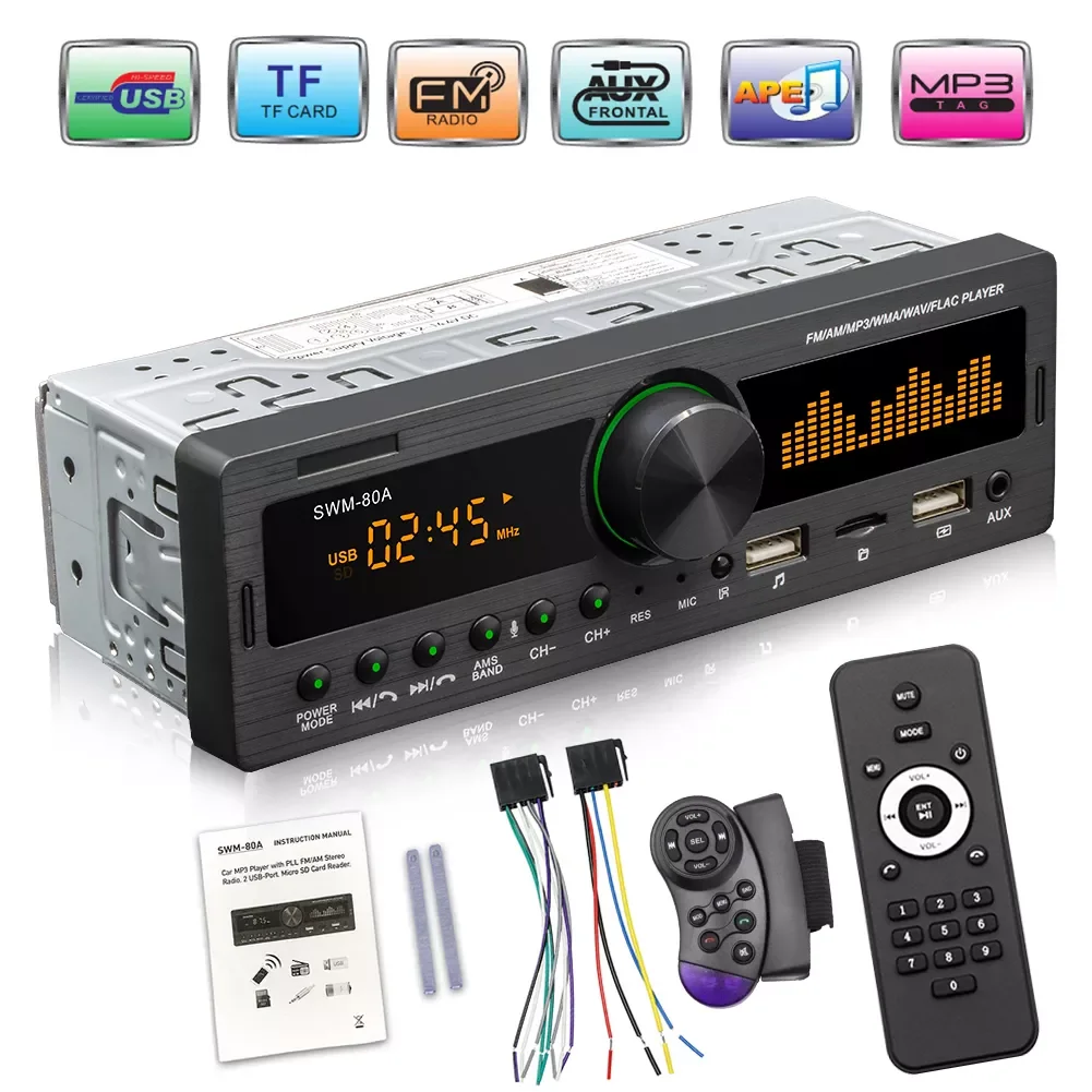 1Din Car Radio Multimedia Handsfree MP3 Player FM AM Audio 12V USB/SD/AUX Input In Dash Locator Auto Stereo Head Unit
1Din Car Radio Multimedia Handsfree MP3 Player FM AM Audio 12V USB/SD/AUX Input In Dash Locator Auto Stereo Head Unit