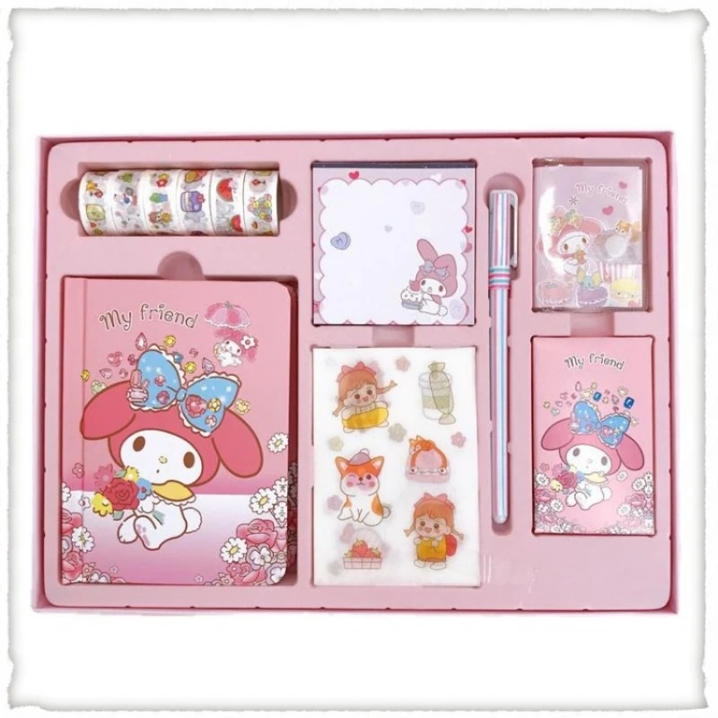1Set Sanrio Melody Cinnamoroll Cartoon Handbook Set Combo Student Stationery Cute Girl Sticker Notepad School Student Gift Prize
1Set Sanrio Melody Cinnamoroll Cartoon Handbook Set Combo Student Stationery Cute Girl Sticker Notepad School Student Gift Prize