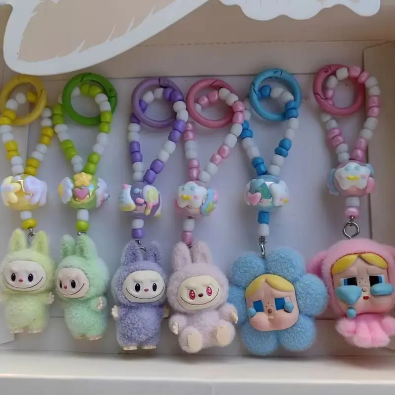 Kawaii Labubu Crybaby × летающая маленькая полицейская цепочка рюкзак подвеска аксессуары