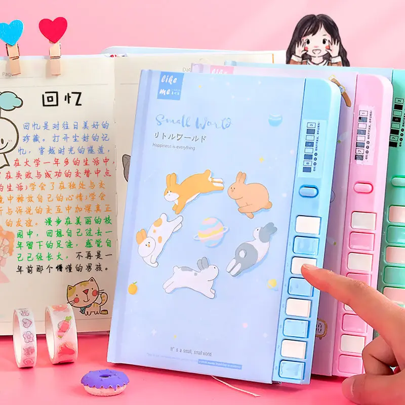NEW Kawaii Cartoon Password Book For Boys And Girls With Lock Diary Book Ancient Style Simple And Cute Student Notebook
NEW Kawaii Cartoon Password Book For Boys And Girls With Lock Diary Book Ancient Style Simple And Cute Student Notebook