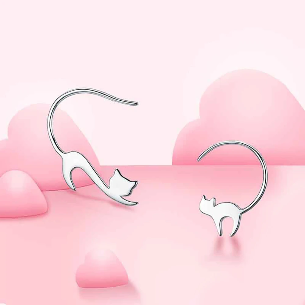 100% S925 Sterling Silver Naughty Cat гипоаллергенные женские серьги Модные простые серьги с кошками Модные серебряные ювелирные изделия Подарки
100% S925 Sterling Silver Naughty Cat гипоаллергенные женские серьги Модные простые серьги с кошками Модные серебряные ювелирные изделия Подарки