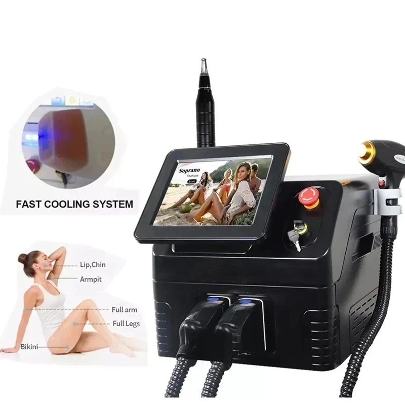 

2000 Вт 808 диодный лазер Перманентный Портативный 2 в 1 пикосекундный лазер машинка для удаления татуировок и удаления волос