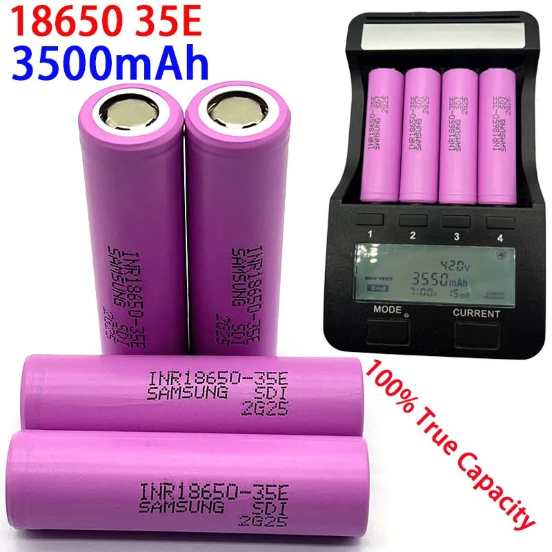 Aicherish 100% 3.7V Actual Capacity 3500Mah Li-ion 18650 35E 25A High Power INR18650 For Power Tools E-Bicycle Scooter Battery
Aicherish 100% 3.7V Actual Capacity 3500Mah Li-ion 18650 35E 25A High Power INR18650 For Power Tools E-Bicycle Scooter Battery