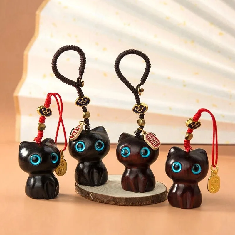Sandalwood Wooden Cat Keychain Anime Cute Mobile Phone Chain Wooden Pendant Personality Creative Cute Accessories Hand-knitted
Sandalwood Wooden Cat Keychain Anime Cute Mobile Phone Chain Wooden Pendant Personality Creative Cute Accessories Hand-knitted