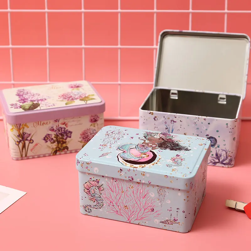 New Cartoon Mermaid Rectangle Biscuits Storage Tin Box With Lid Tea Coffee Organizer Case for Money Coin Candy Jewelry Gift Box
New Cartoon Mermaid Rectangle Biscuits Storage Tin Box With Lid Tea Coffee Organizer Case for Money Coin Candy Jewelry Gift Box