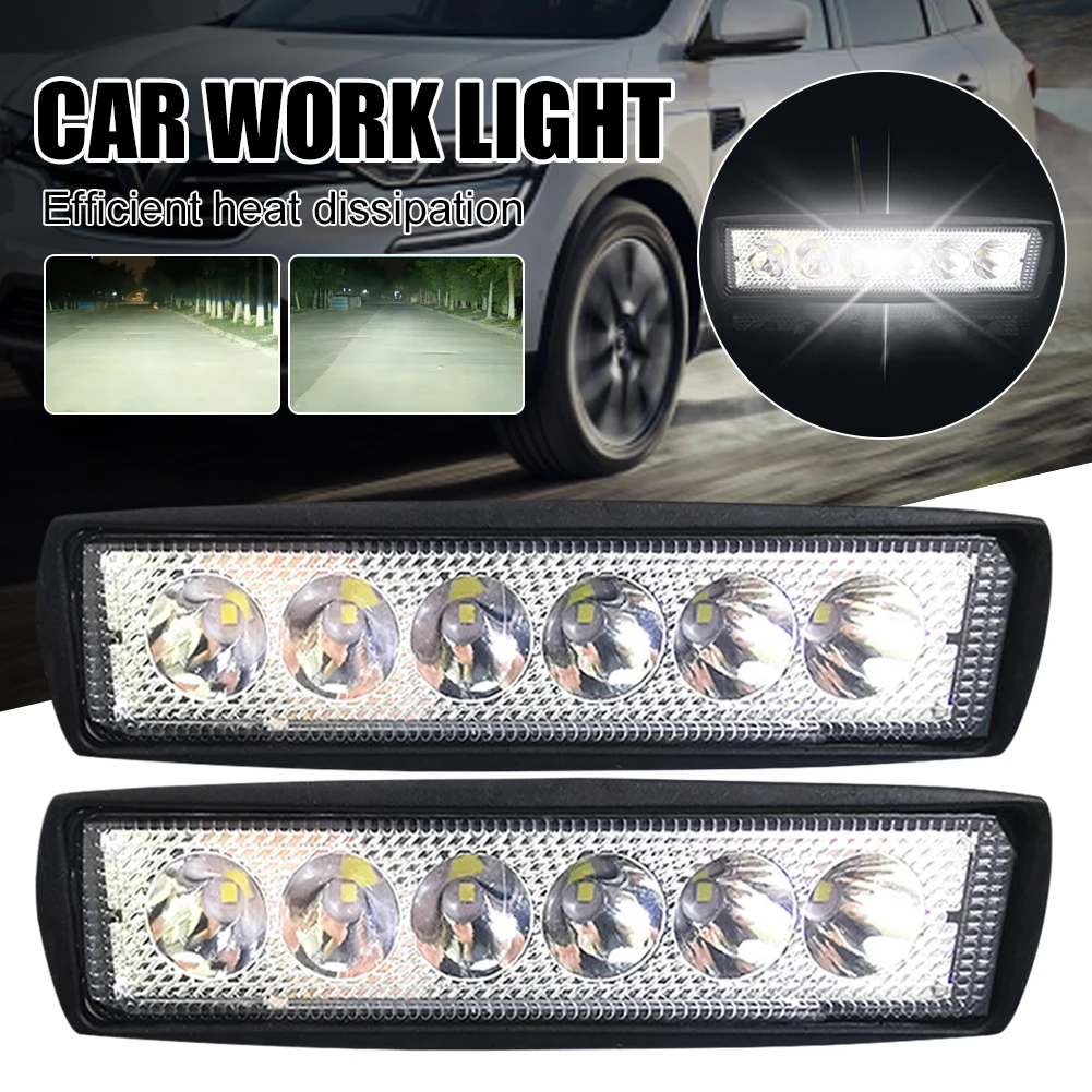 1/2Pcs 6 LED 18W DRL for Cars Work Light Spot Light Bar Universal Offroad Running Lights Truck Fog Lamp Headlight 12V Auto Lamp
1/2Pcs 6 LED 18W DRL for Cars Work Light Spot Light Bar Universal Offroad Running Lights Truck Fog Lamp Headlight 12V Auto Lamp