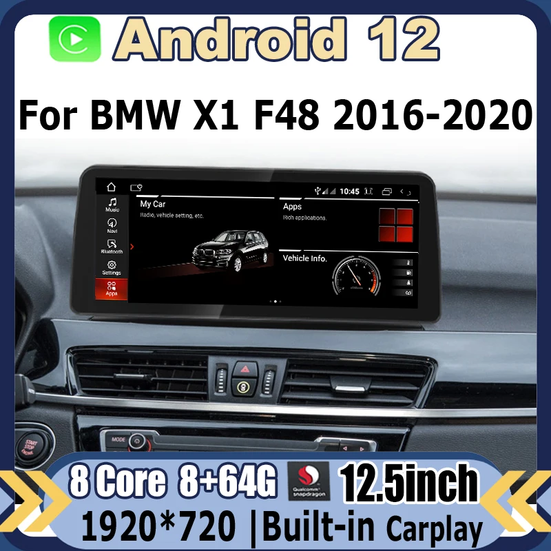 12.3inch 1920*720P For BMW X1 F48 2016-2020 Car Radio GPS Carplay Android 12 Multimedia Navigation Player
12.3inch 1920*720P For BMW X1 F48 2016-2020 Car Radio GPS Carplay Android 12 Multimedia Navigation Player