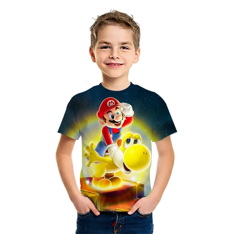 Fashion Mario Bros T Shirt Kids Clothing Tops Boy T-shirt Game 3d Print T Shirts Funny Anime Short Sleeves Baby Girls Clothes
Fashion Mario Bros T Shirt Kids Clothing Tops Boy T-shirt Game 3d Print T Shirts Funny Anime Short Sleeves Baby Girls Clothes