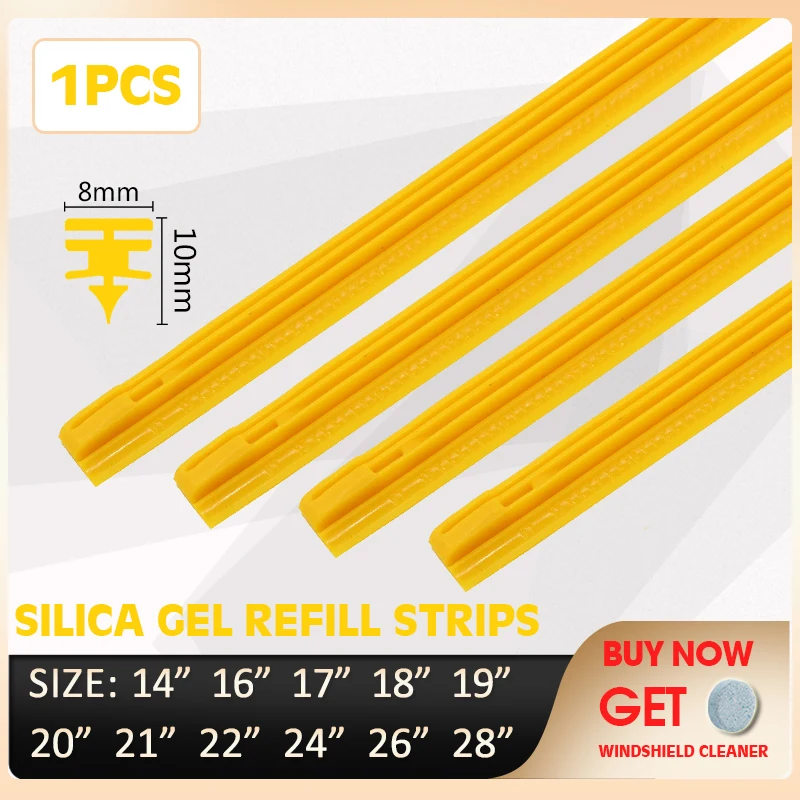 2pcs Car Wiper Windscreen Vehicle Insert Yellow silicagel Strip Refill 8mm Soft 14"16"17"18"19"20"21"22"24"26"28" Accessories
2pcs Car Wiper Windscreen Vehicle Insert Yellow silicagel Strip Refill 8mm Soft 14"16"17"18"19"20"21"22"24"26"28" Accessories