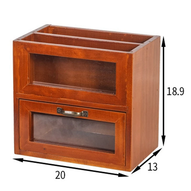 Makeup Brush Storage Desktop Remote Control Storage Box Desk Stationery Bucket Brush Pen Bucket Retro Wooden Cabinet 
Makeup Brush Storage Desktop Remote Control Storage Box Desk Stationery Bucket Brush Pen Bucket Retro Wooden Cabinet