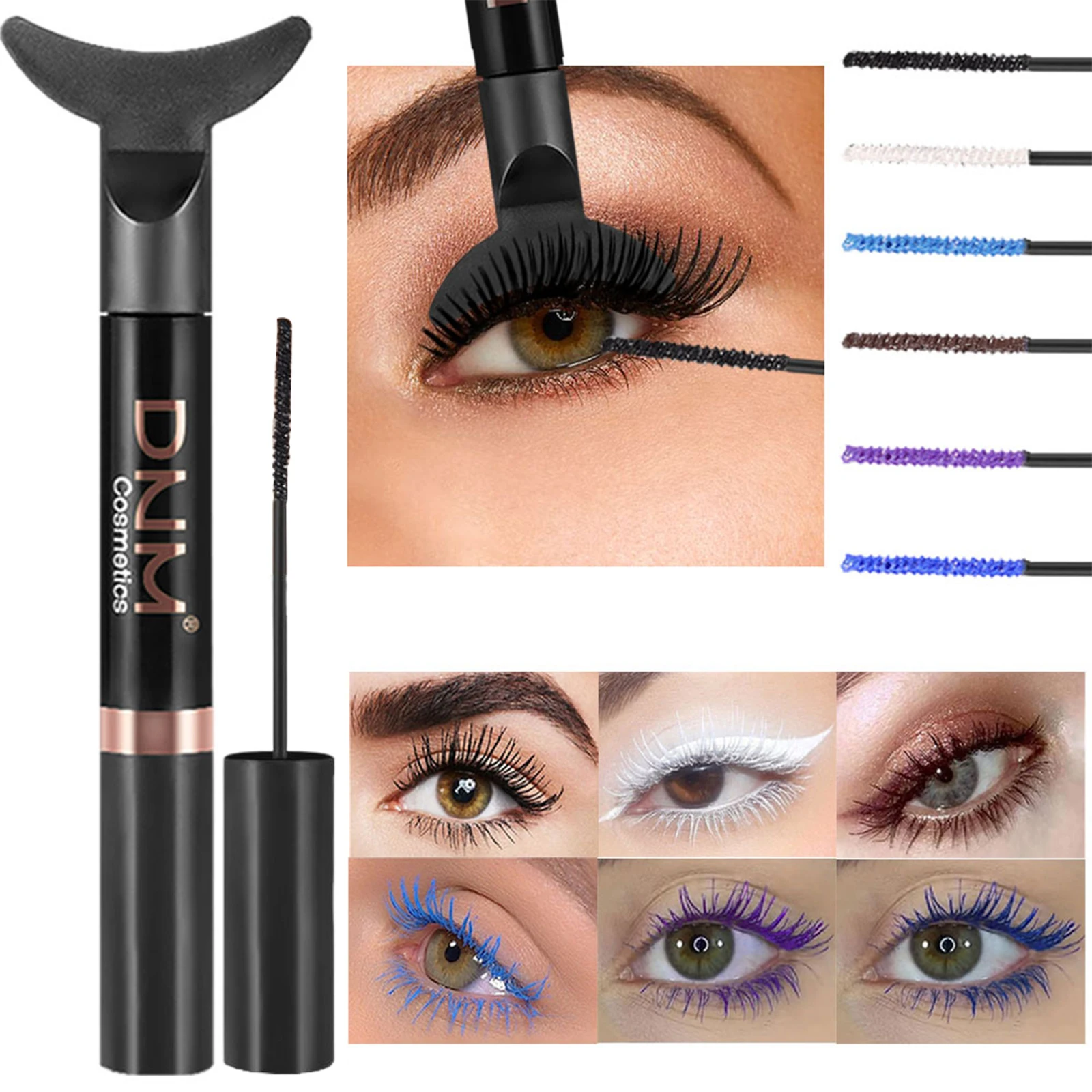 

DNM Mermaid Colorful Mascara Cosmetics Waterproof Long Lasting Smudge Proof Not Blooming Makeup Tool Charming Eyelash Mascara