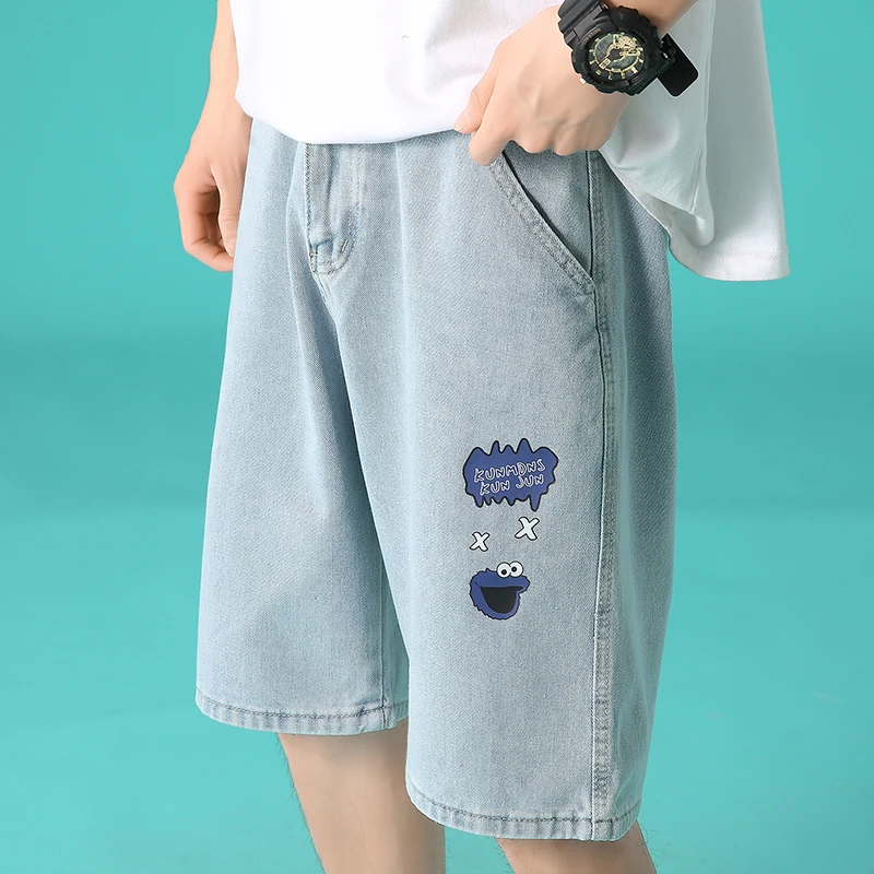 Men's Trend Print Short Jeans Summer New Baggy Fit jean shorts Fashion Korean Light Blue Loose Straight Male Casual Denim Shorts
Men's Trend Print Short Jeans Summer New Baggy Fit jean shorts Fashion Korean Light Blue Loose Straight Male Casual Denim Shorts