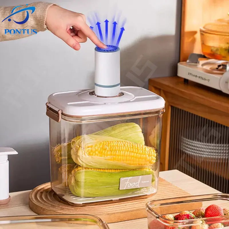 Kitchen Storage Container Food Vacuum Storage Box Transparent Sealed Food Container Large Capacity Fruits Vegetables Dispenser
Kitchen Storage Container Food Vacuum Storage Box Transparent Sealed Food Container Large Capacity Fruits Vegetables Dispenser