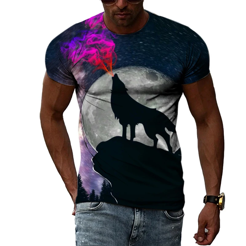 3D Printing Animal Wolf Cool Man T-Shirt O Neck Short-Sleeved Fashion Casual Hip Hop Men'S T-Shirt Sports Tees Tops Male Clothes
3D Printing Animal Wolf Cool Man T-Shirt O Neck Short-Sleeved Fashion Casual Hip Hop Men'S T-Shirt Sports Tees Tops Male Clothes