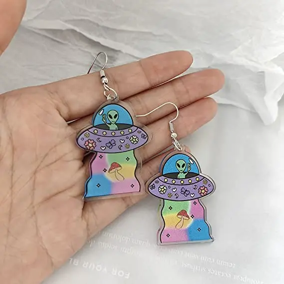 Acrylic Alien Earrings UFO Dangle Earrings for Girls Women Cute Funny Novelty Earrings Jewelry
Acrylic Alien Earrings UFO Dangle Earrings for Girls Women Cute Funny Novelty Earrings Jewelry