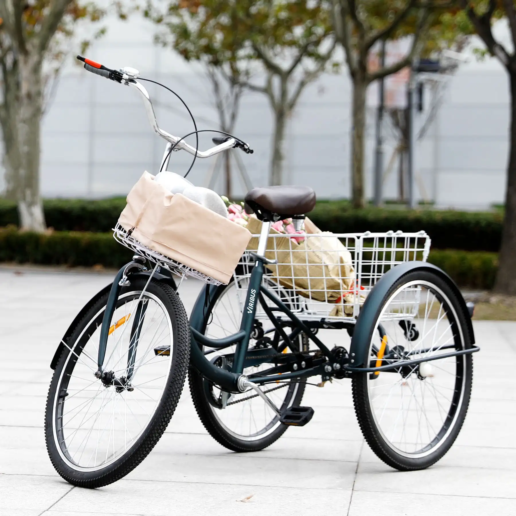 26"Adult Tricycle w Removable Basket 3 Wheel Beach Cruiser for Men Women, Green
26"Adult Tricycle w Removable Basket 3 Wheel Beach Cruiser for Men Women, Green