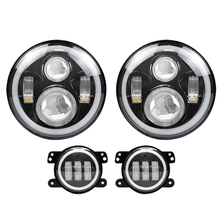 ABS Material RGB Halo Headlights & RGB Halo Fog Lights For Jeep Wrangler accessories JK JKU 2007-2018
ABS Material RGB Halo Headlights & RGB Halo Fog Lights For Jeep Wrangler accessories JK JKU 2007-2018