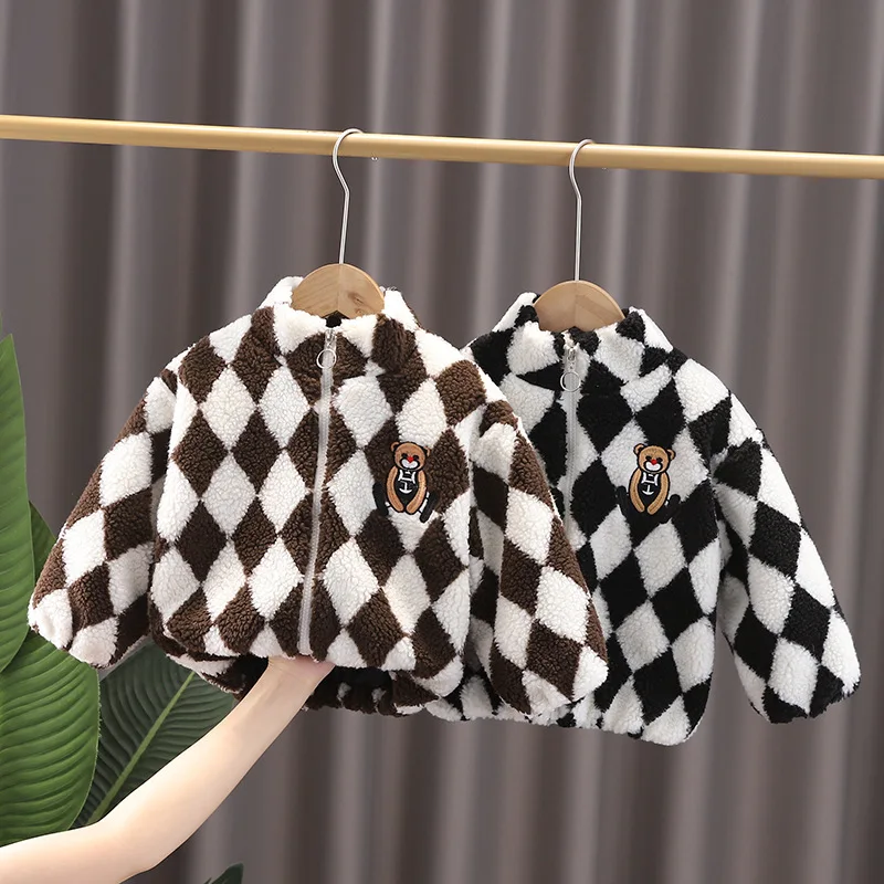 Autumn Winter Flannel Children Plaid Jacket Boy Girl Sweatshirts Sweatshirt Unisex Warm Boy Girls Sweatshirts Plush Coat Outerwe
Autumn Winter Flannel Children Plaid Jacket Boy Girl Sweatshirts Sweatshirt Unisex Warm Boy Girls Sweatshirts Plush Coat Outerwe