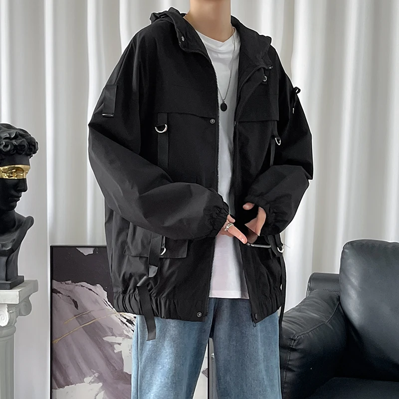 Men Jackets And Coats Loose 2022 Autumn Ribbons Streetwear Casual Outwear Coats Hip Hop Men's Windbreaker Overcoat
Men Jackets And Coats Loose 2022 Autumn Ribbons Streetwear Casual Outwear Coats Hip Hop Men's Windbreaker Overcoat