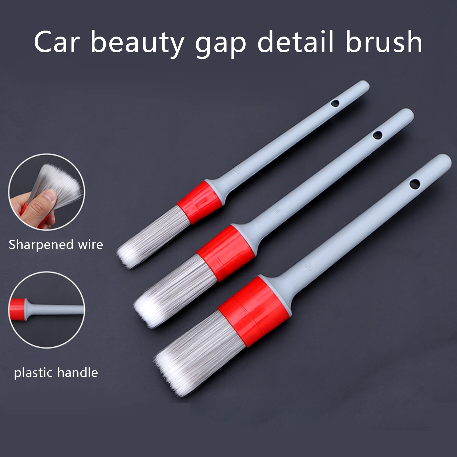 3 Pcs Gray Detail Brush Car Cleaning Detailing Set Automotive Detailing For Car Cleaning Dirt Dust Clean Brush
3 Pcs Gray Detail Brush Car Cleaning Detailing Set Automotive Detailing For Car Cleaning Dirt Dust Clean Brush