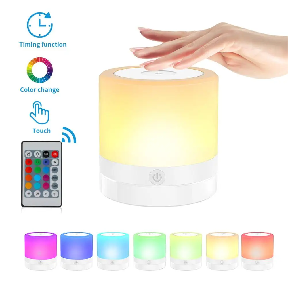 Colorful Table Lamp Touch Sensor Bedside Lamps 7 Color-Changing Dimmable RGB Light Bedside Sleep Lamp for Bedroom Living Room
Colorful Table Lamp Touch Sensor Bedside Lamps 7 Color-Changing Dimmable RGB Light Bedside Sleep Lamp for Bedroom Living Room