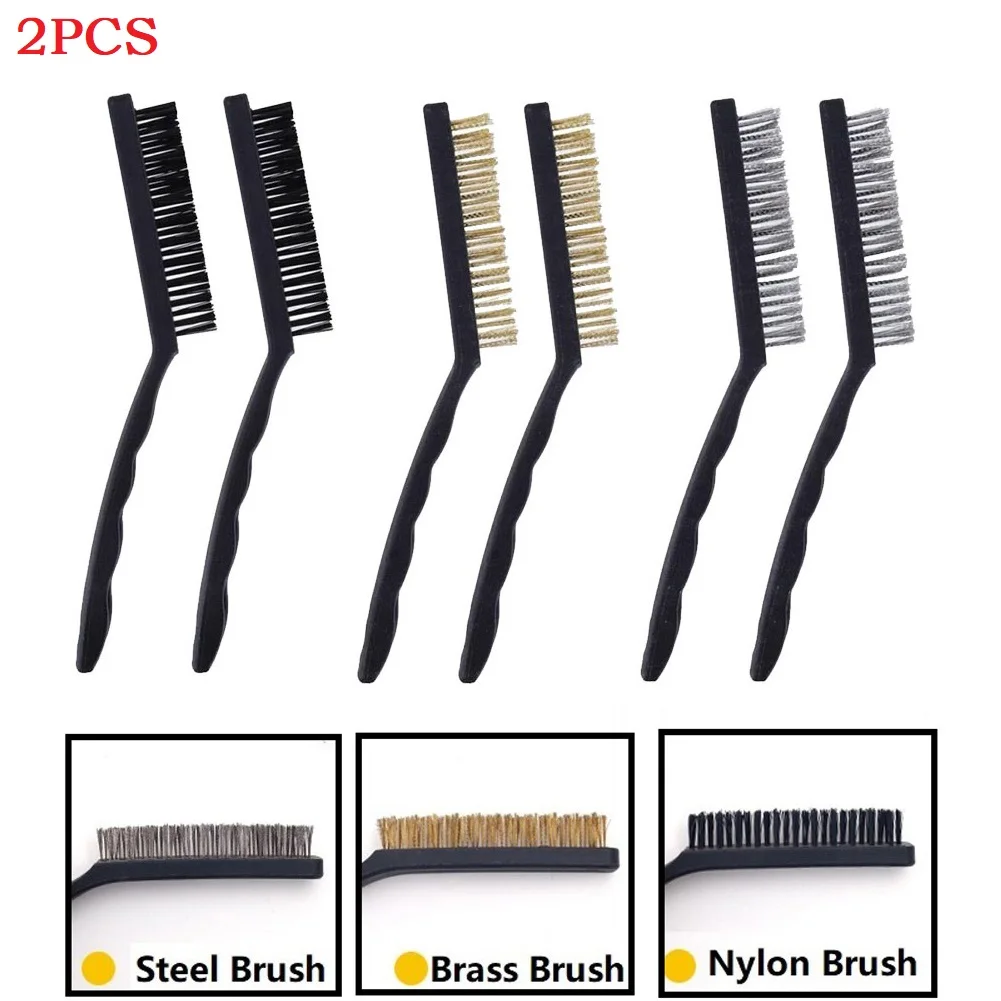 2PCS Wire Brush Brass Nylon & Steel Brushes Micro Steel Brass Rust Remover Paint Remove Metal Scrubbing Polishing Burring
2PCS Wire Brush Brass Nylon & Steel Brushes Micro Steel Brass Rust Remover Paint Remove Metal Scrubbing Polishing Burring