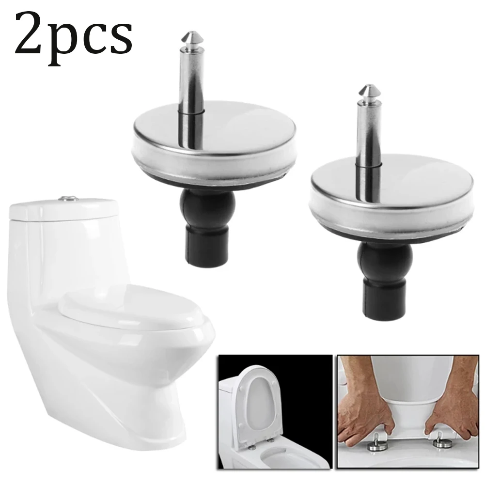 

2pcs Toilet Seat Hinges Top Close Soft Release Quick Fitting Stainless Steel Heavy Duty Hinge Replacement Furniture Hardware