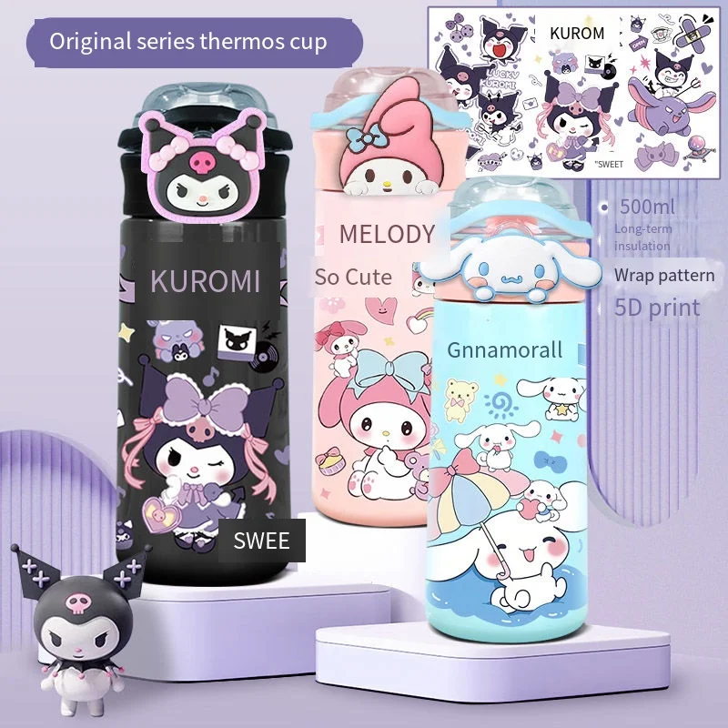 Kawaii Cartoon Sanrios Thermos Cup Lasting Insulated My Melody Kuromi Hello Kittys Water Cup Large Capacity
Kawaii Cartoon Sanrios Thermos Cup Lasting Insulated My Melody Kuromi Hello Kittys Water Cup Large Capacity