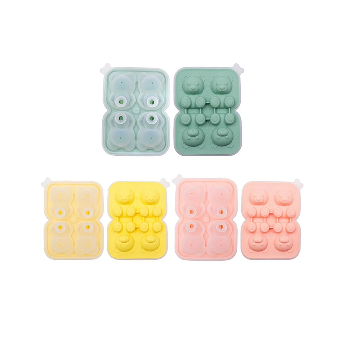 Cute Teddy Bear Ice-Cube Making Mold Splashproof for Freezer with Container
Cute Teddy Bear Ice-Cube Making Mold Splashproof for Freezer with Container