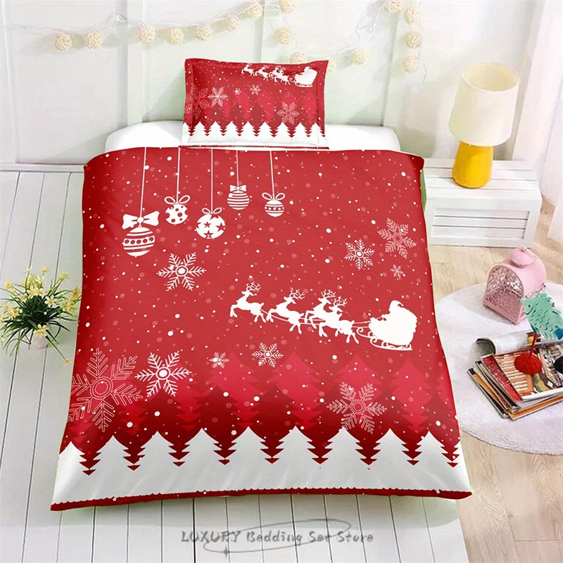 3 Piece Christmas Themed Duvet Cover Set, Multiple Designs Christmas Tree Snowflake Print Bedding Set, Bedroom Room Decor Gift
3 Piece Christmas Themed Duvet Cover Set, Multiple Designs Christmas Tree Snowflake Print Bedding Set, Bedroom Room Decor Gift
