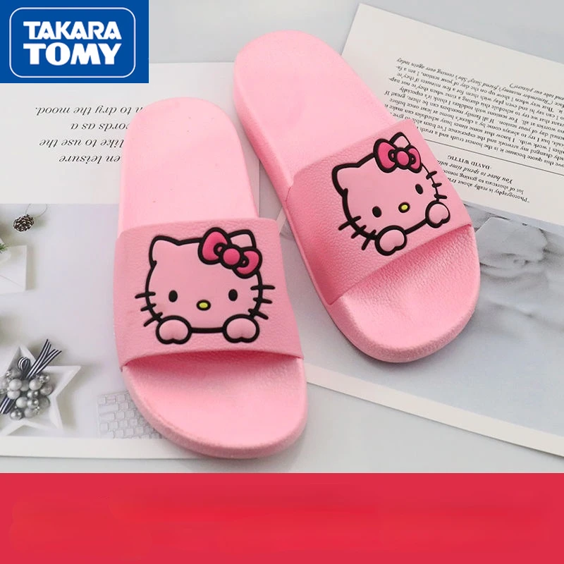TAKARA TOMY Hello Kitty Female Summer PVC Cartoon Cute Soft Bottom Indoor Slippers Household Non-slip Bath One Word Slippers
TAKARA TOMY Hello Kitty Female Summer PVC Cartoon Cute Soft Bottom Indoor Slippers Household Non-slip Bath One Word Slippers