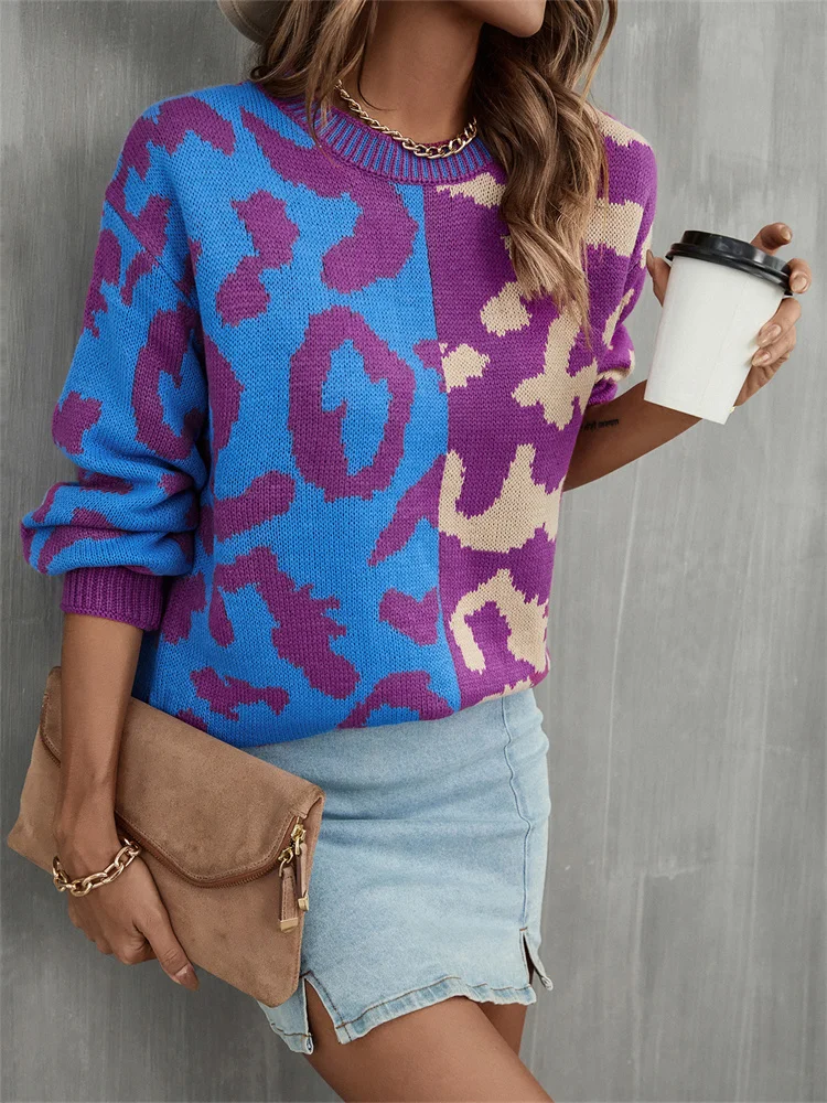 New Women's Leopard Sweater Winter Blouse O-Neck Casual Long Sleeve Top Knitwears Pullovers Streetwear Ladies Sweaters for Women
New Women's Leopard Sweater Winter Blouse O-Neck Casual Long Sleeve Top Knitwears Pullovers Streetwear Ladies Sweaters for Women