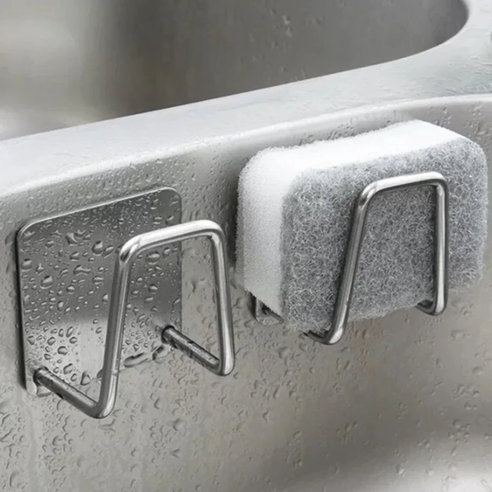 Kitchen Sponges Holder Self Adhesive Sink Sponges Drain Drying Rack Stainless Steel Kitchen Sink Accessories Organizer Shelf
Kitchen Sponges Holder Self Adhesive Sink Sponges Drain Drying Rack Stainless Steel Kitchen Sink Accessories Organizer Shelf