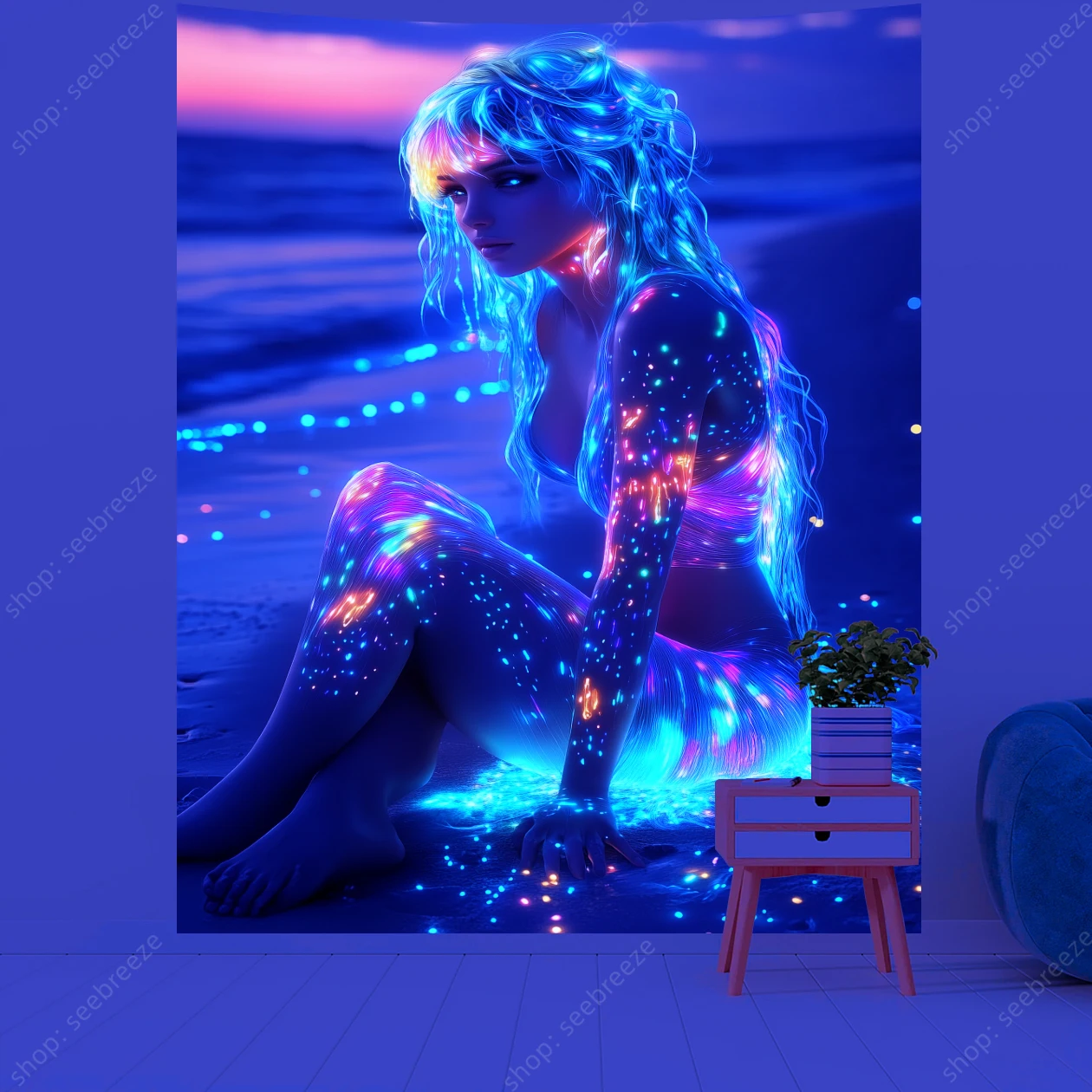 UV-реактивный гобелен "Красивая Сексуальная Женщина на Пляже"
UV-реактивный гобелен "Красивая Сексуальная Женщина на Пляже"