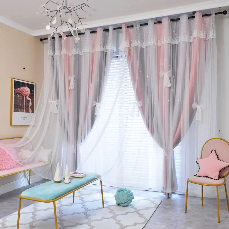 Nordic Style Curtains For Living Room Cloth Tulle Double Layer Valance Bedroom Blackout Curtain Hollow Star Decor Window Drapes
Nordic Style Curtains For Living Room Cloth Tulle Double Layer Valance Bedroom Blackout Curtain Hollow Star Decor Window Drapes