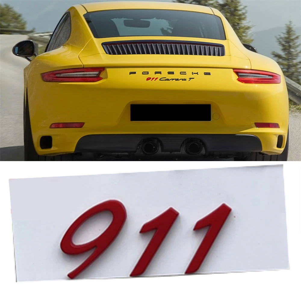 Rear Badge Emblem For 911 Letters Red Tailgate Trunk Look Deck lid Decoration decal
Rear Badge Emblem For 911 Letters Red Tailgate Trunk Look Deck lid Decoration decal
