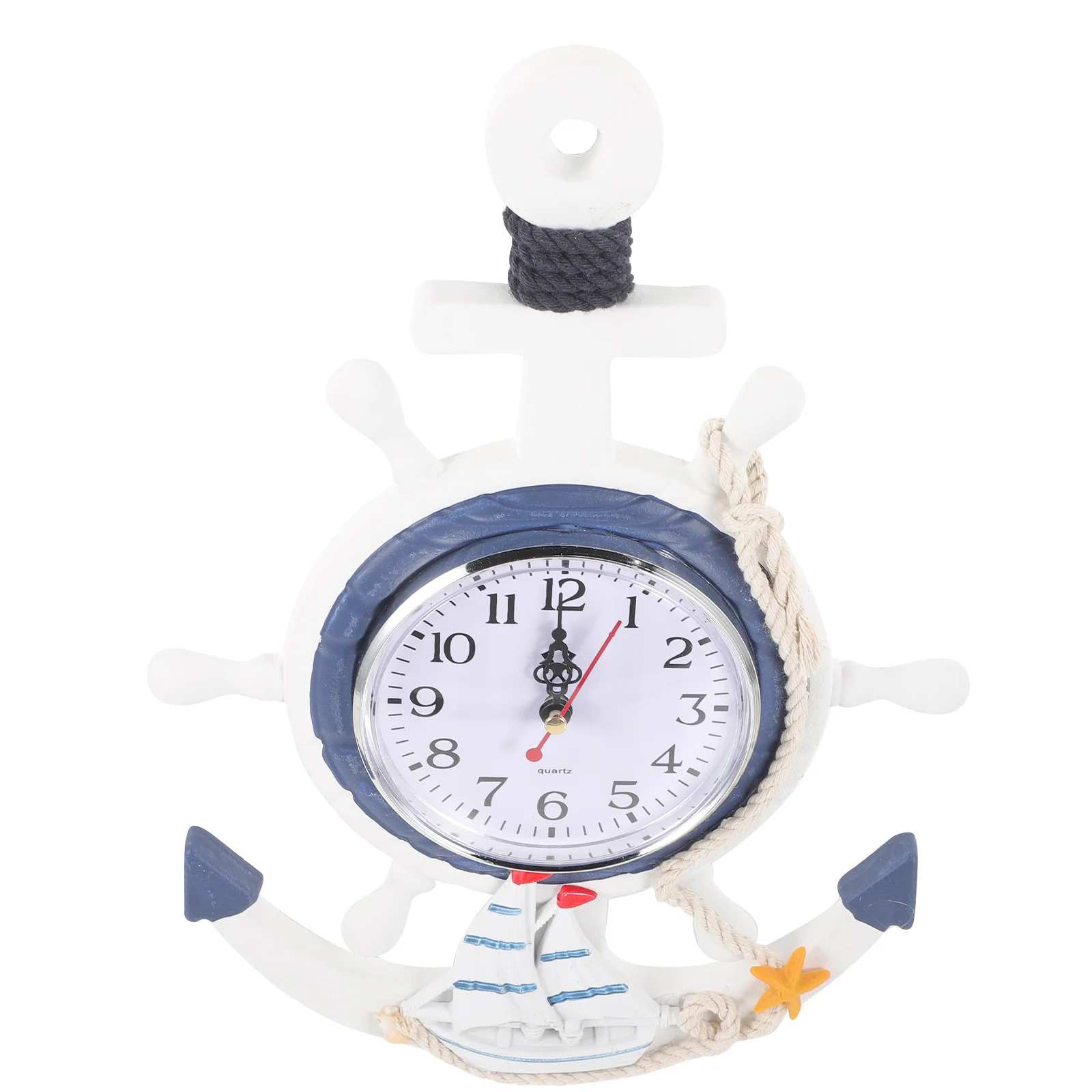 

Nautical bathroom clocks Wall Clock Beach Anchor Clock Decorative Time Clock Ship Steering Wheel Wall Decor Random ocean Towel