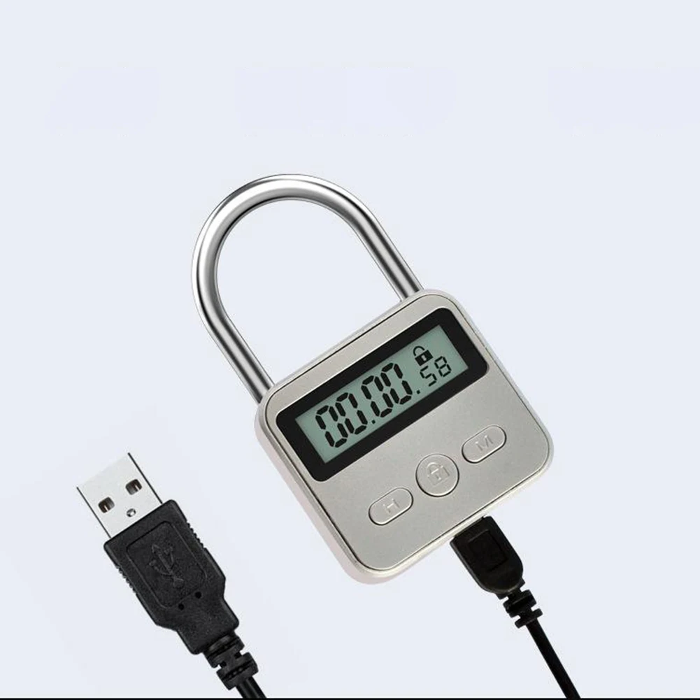 Metal Timer Lock LCD Display Multi Function Electronic Time Electronic Lock Timer Padlock Luggage Padlock Rechargeable
Metal Timer Lock LCD Display Multi Function Electronic Time Electronic Lock Timer Padlock Luggage Padlock Rechargeable